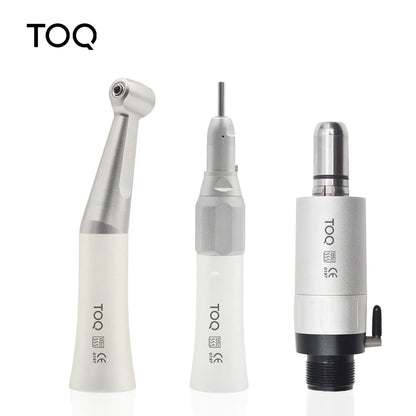 Dental Low Speed Handpiece Kit – Mini Air Motor with 4-Hole Contra Angle & Straight Handpiece for Dentists