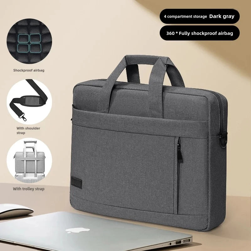 Business Laptop Bag Case - Shoulder Tote Briefcase for 13, 15, 17 Inch MacBook, HP, Huawei, Asus, Dell - Handbag Style