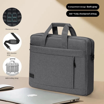 Business Laptop Bag Case - Shoulder Tote Briefcase for 13, 15, 17 Inch MacBook, HP, Huawei, Asus, Dell - Handbag Style