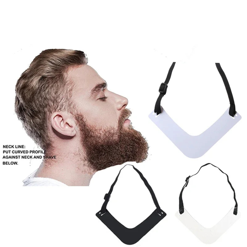 Beard Shaper Neckline Template – Ultimate Beard Guide Trimmer & Shaving Stencil for Men
