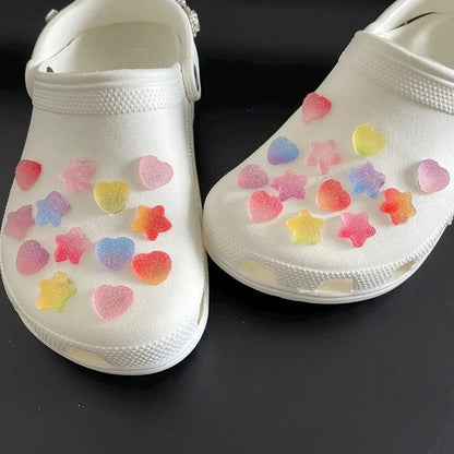 Candy Love Shoe Charms - Fashion Hole Shoe Decorations Accessories Set for Kids Party & Holiday Gifts