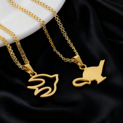 Luxury Gold Stainless Steel Letter Necklace – Minimalist Women’s Jewelry for Daily Wear & Gift