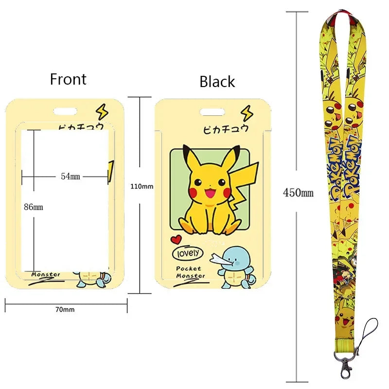 Pikachu Neck Strap Lanyard for Keys – ID Badge Holder, Keychain, Key Rings, Fashion Accessory Gift