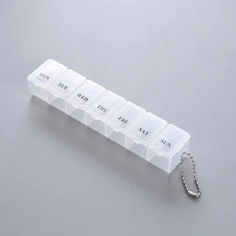 7-Day Weekly Pillbox Organizer – Tablet Holder & Medicine Storage Case for Capsules and Pills