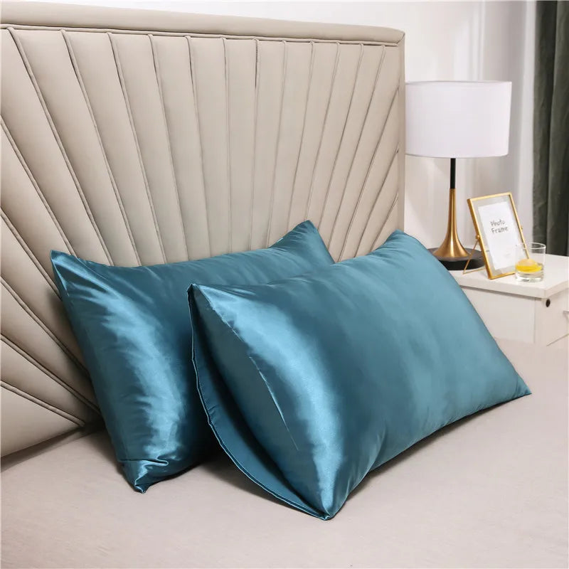Silk Satin Pillowcase — Hair & Beauty Friendly Pillow Cover, Comfortable Home Decor for Standard/Queen, 1PC