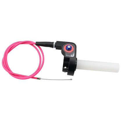 Motorcycle 1/4 Quick Turn Throttle Grip Set – Twist Gas Throttle Handle + 980mm Throttle Cable for Dirt & Pit Bikes, Motocross