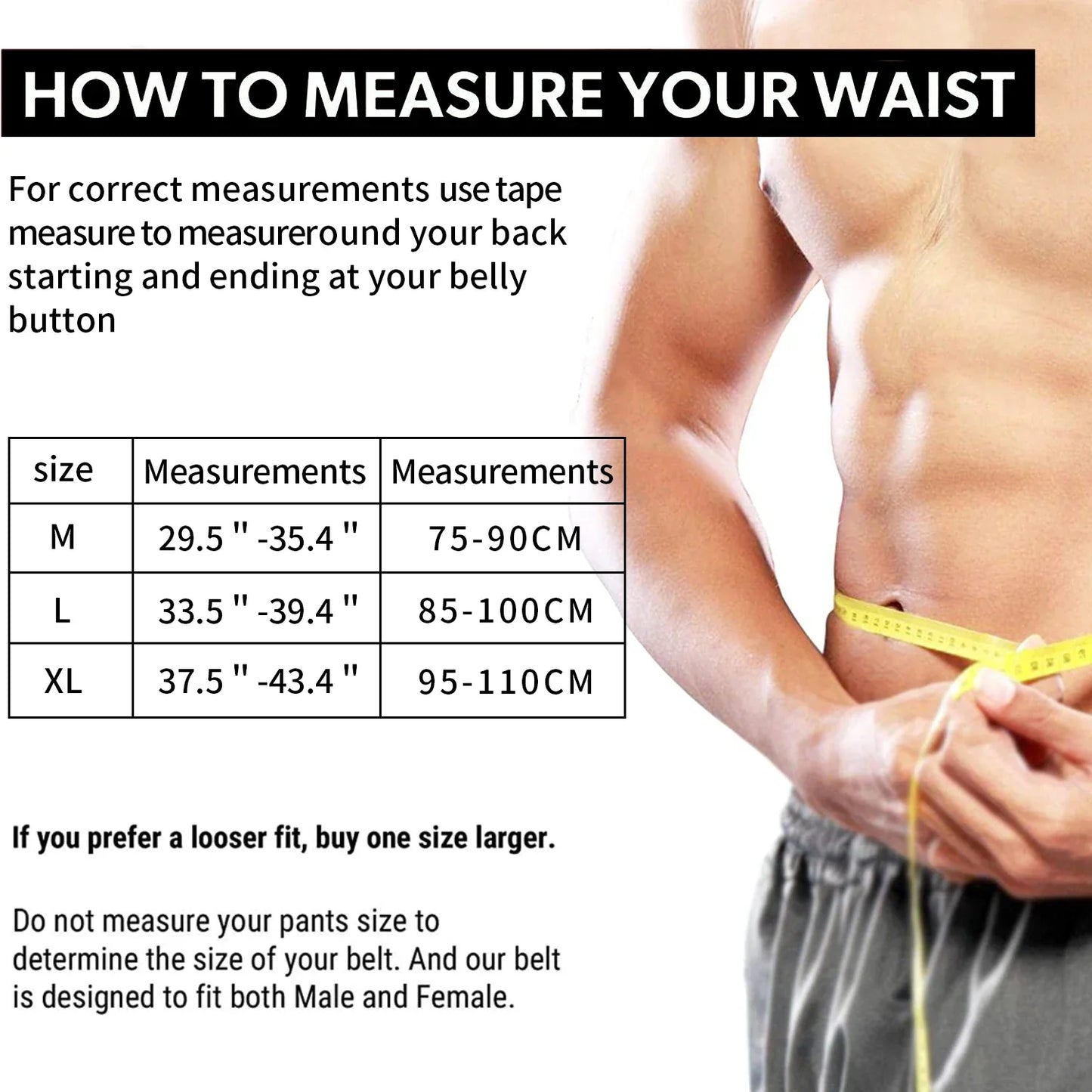 Gym Fitness Weight Lifting Belt: 10.5cm Width for Men & Women - Back Support for Powerlifting, Cross Training, Squats & Workouts