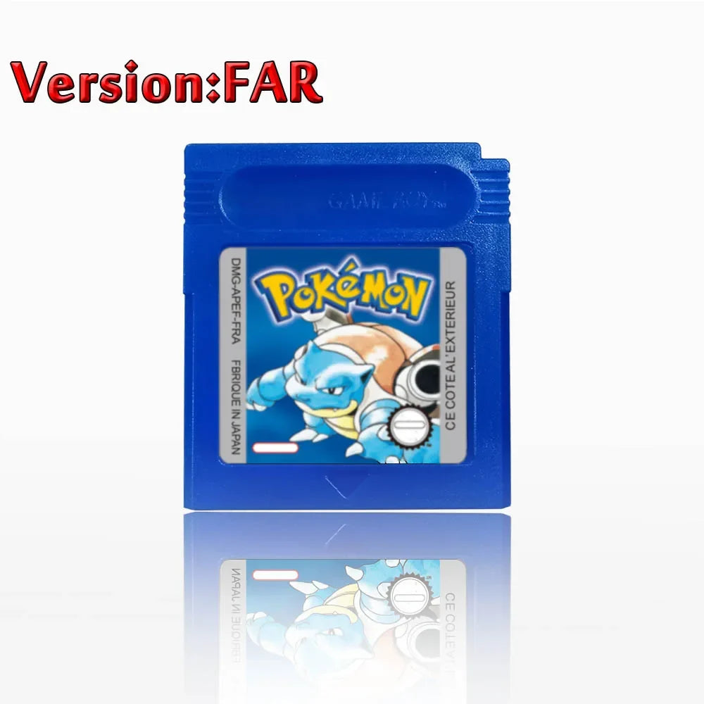 Pokemon GBC Game Cartridge - 16-Bit Video Game Card in Red, Blue, Crystal, Gold, Silver & Yellow Versions