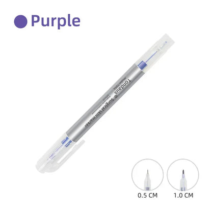 Professional Surgical Sterile Skin Marker Pen – Microblading Tattoo Eyebrow & Lip Marker with Measuring Ruler Set