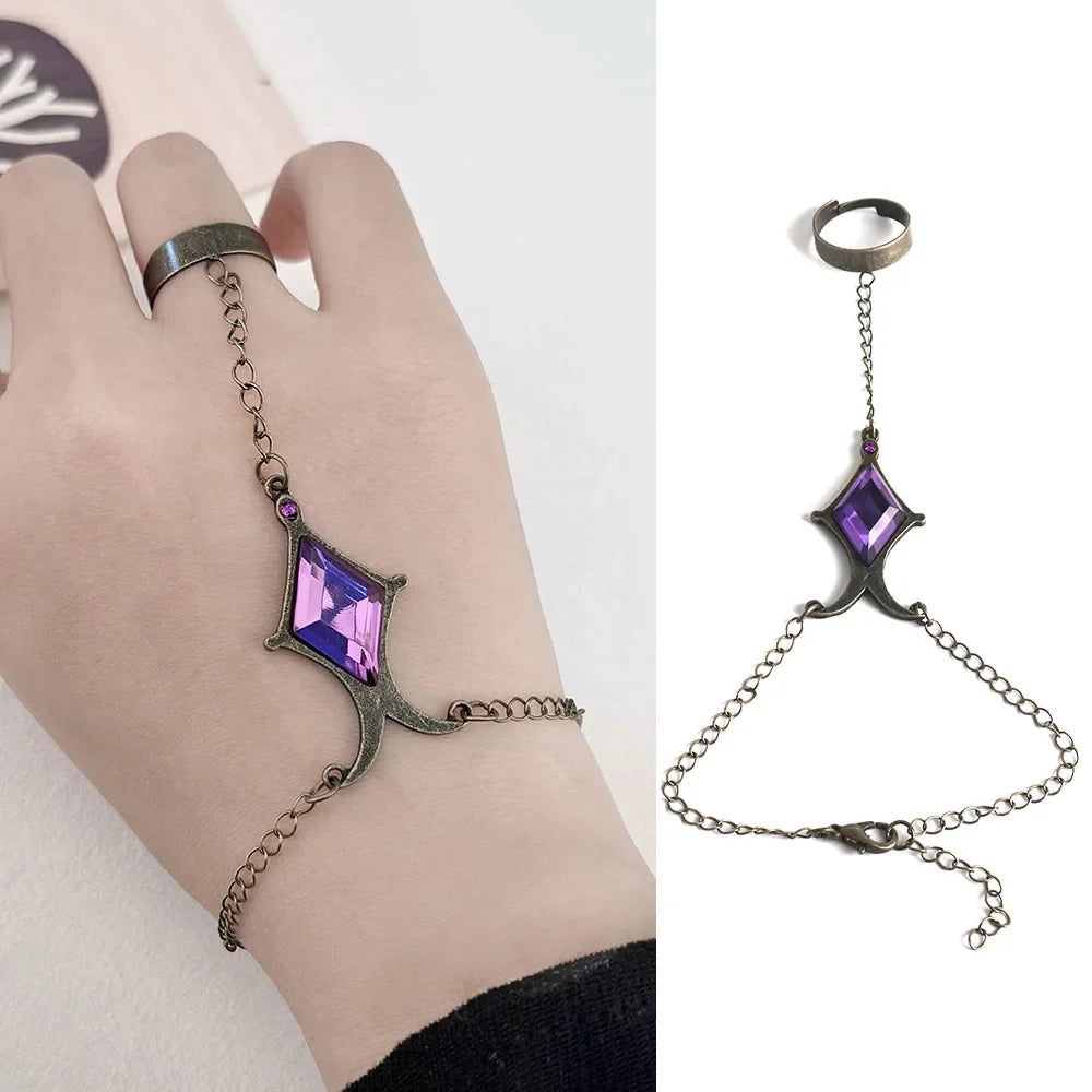 Homura Akemi Soul Gem Bracelet - Anime Cosplay Hand Chain Jewelry Accessory and Costume Prop