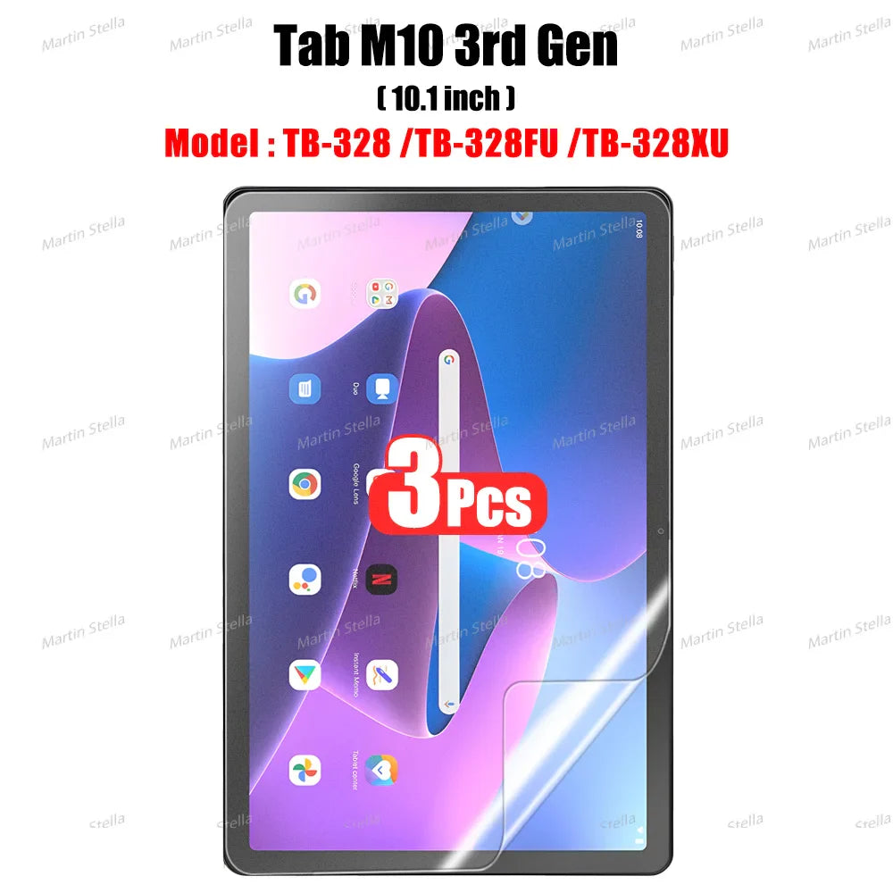3Pcs Paper-Like Screen Protector for Lenovo TAB M10, M9, M8, M11, P12 Pro, P11 – Non-Glass Protector for 1st, 2nd & 3rd Gen