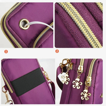 Women's Mobile Phone Crossbody Bag - Fashion Mini 3-Layer Wallet with Neck Strap | Mommy Coin and Running Cover Shoulder Bag