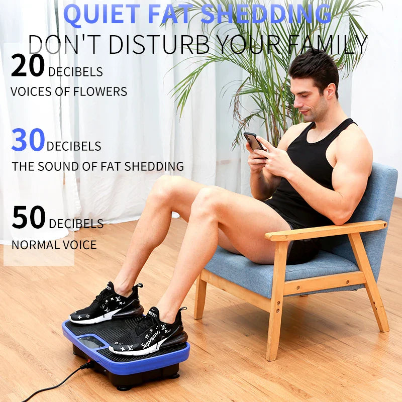 3D Whole Body Vibration Plate Machine — Silent Motor Fat Shaker with Adjustable Speed for Workout & Fitness