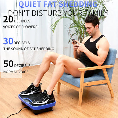 3D Whole Body Vibration Plate Machine — Silent Motor Fat Shaker with Adjustable Speed for Workout & Fitness