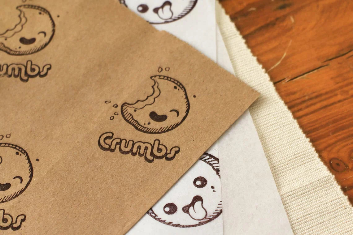 Custom Wooden Logo Stamp – Personalized Self-Inking Rubber Stamp for Wedding, Party, Packaging, Company Name & Address