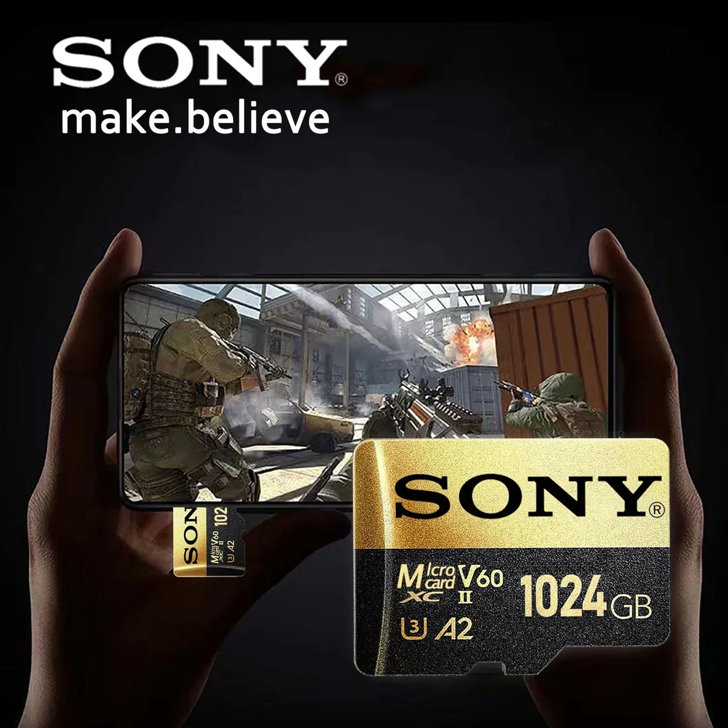 SONY High-Speed 1TB Micro SD Card — Mini MicroSD Memory Card for Xiaomi, Camera & PC (1TB/512GB/256GB/128GB)