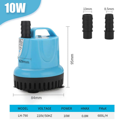 Submersible Water Pump for Aquarium - Circulating & Filter Pumps, Multiple Wattages (10/18/25/45/60/85/105W) for Fish Tanks