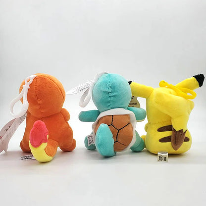 Pokemon Plush Cartoon Keychain Toys – Pikachu, Charmander, Psyduck, Squirtle, Snorlax Anime Figures, Kids Toy Xmas Gift