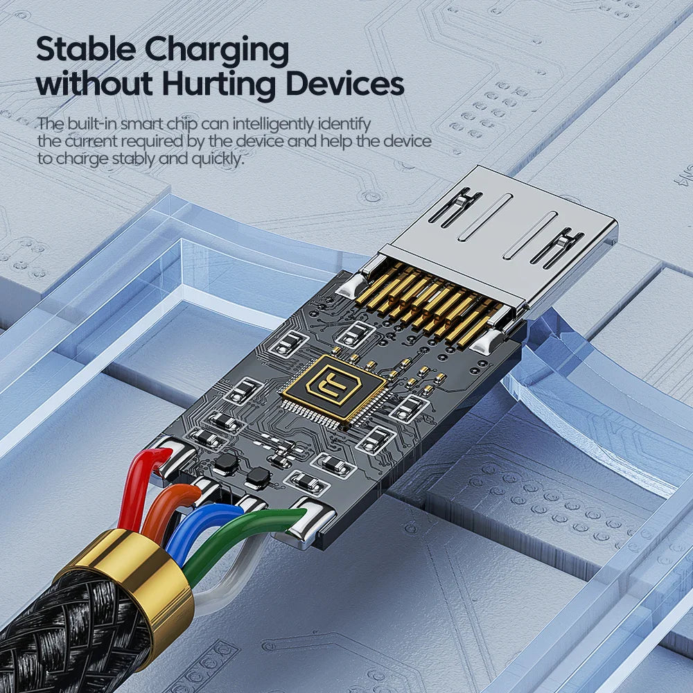 Toocki 2.4A Micro USB Cable – Fast Charging QC PD Data Cord for Samsung S6/S7, Redmi Note, Earphones, Fans
