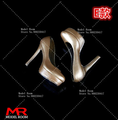 1/6 Scale Fashion Girl High Heel Shoes — Stiletto Court Shoe Model for 12" TBL PH Female Action Figures