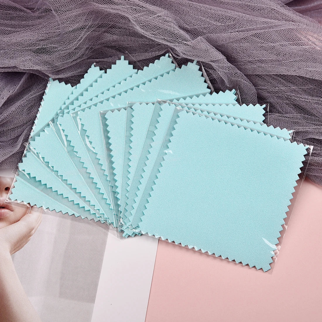 Silver Polishing Cloth – 8x8cm Reusable Jewelry Cleaning Wipes (10/50PCS) Anti-Tarnish