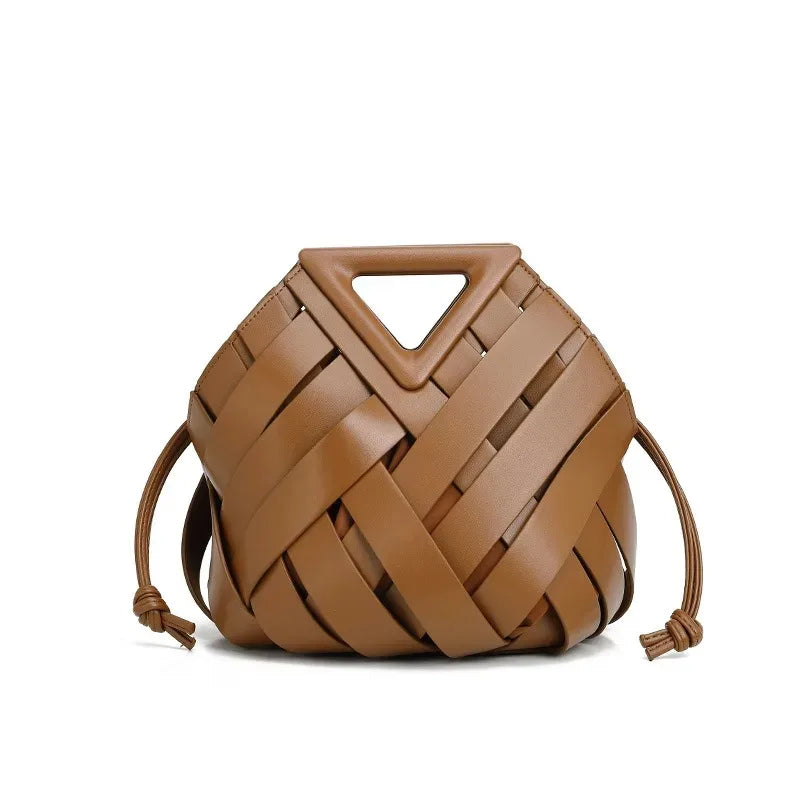 Women’s Vegan Leather Woven Tote Bag – Fashion Top Handle Crossbody Shoulder Handbag, Trendy 2025 Everyday Purse