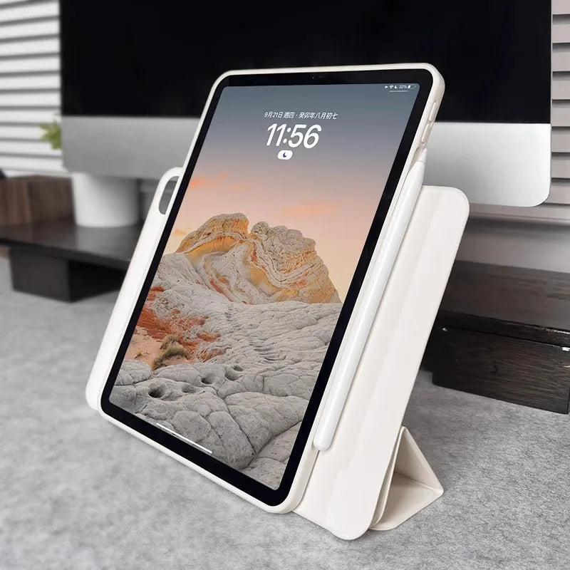 Magnetic Detachable Case for iPad Pro 11, iPad Air 2024-2025, M4 Pro 13, M2, 12.9 & Air 5th/4th - Protective Funda Cover