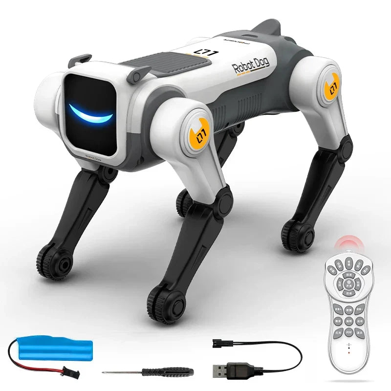 RC Intelligent Robot Dog – AI Voice Control Programmable Singing & Dancing Bionic Stunt Robot Toy
