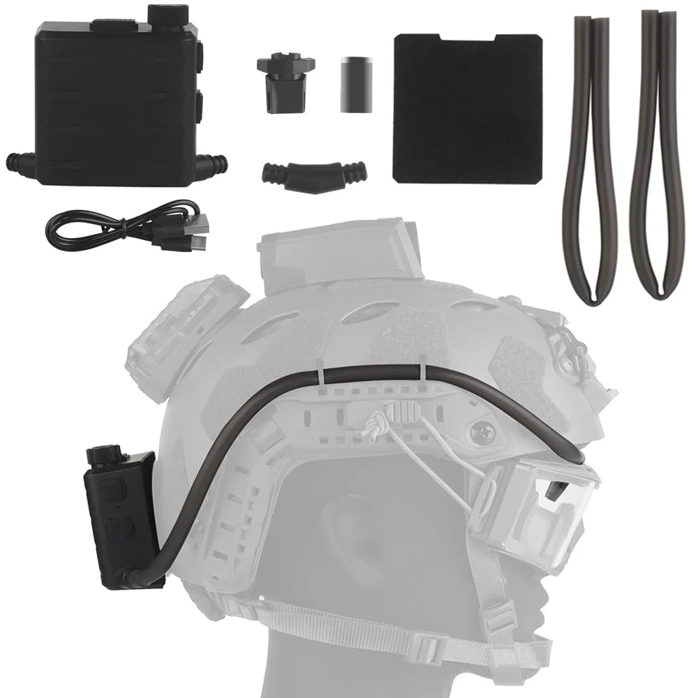 Tactical Goggles Defogger Kit – Anti-Fog Fan for Airsoft, Shooting, Motocross, Mountaineering, Ski Mask Protection