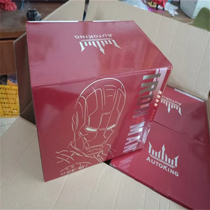 1:1 Iron Man Helmet Mk5 to Mk50 – Avengers War Machine Cosplay with Electric Open/Close, English Voice & Remote Control, Christmas Gift Toy