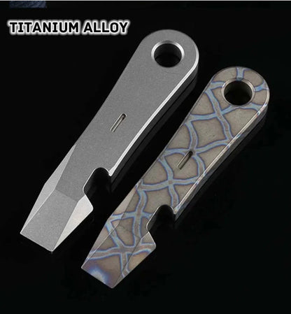 Titanium Alloy Multifunction EDC Tool – Wrench, Pry Bar, Bottle Opener & Screwdriver for Outdoor Use