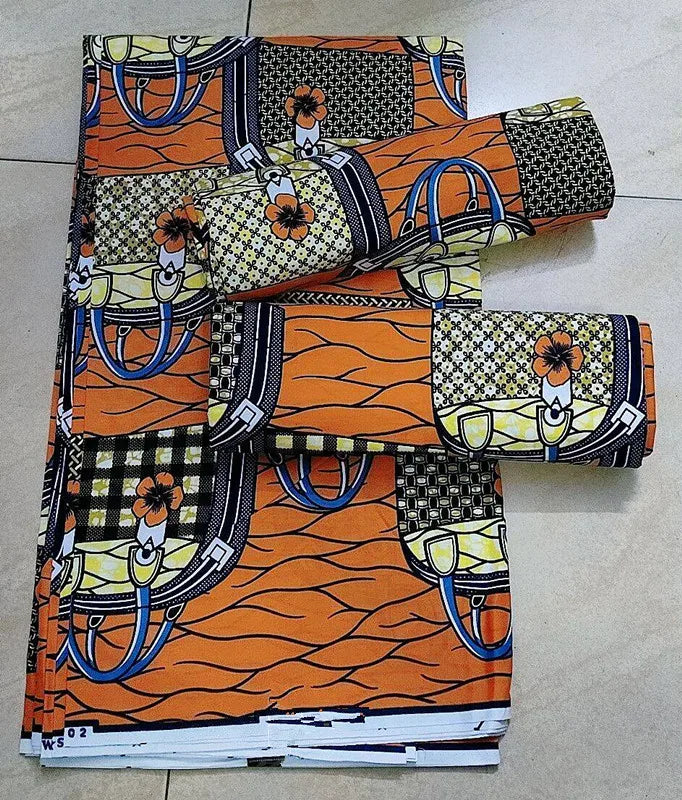 African Ankara Wax Print Fabric - 100% Cotton Batik Patchwork Sewing Material for Dresses & Crafts