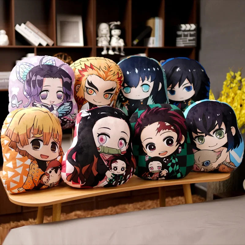 Demon Slayer Kimetsu no Yaiba Plush Cushion – Anime Dakimakura Pillow Tanjiro Nezuko Zenitsu Inosuke Kawaii Doll