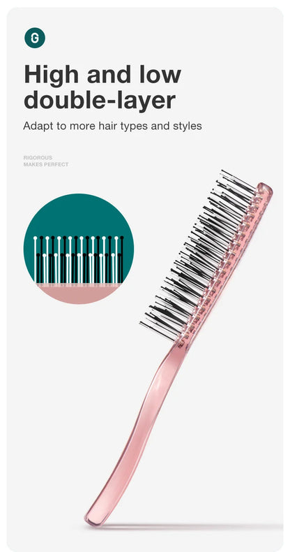 MR.GREEN Hair Brush – Scalp Massage & Volumizing Comb, Fine Tooth Detangling Tool for Long Wet & Dry Hair, Women’s Gift