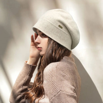 2022 Women’s Cashmere Blend Winter Hat – Soft Warm Wool Skullies, Beanies, Fedora Retro Beret, Boutique Style