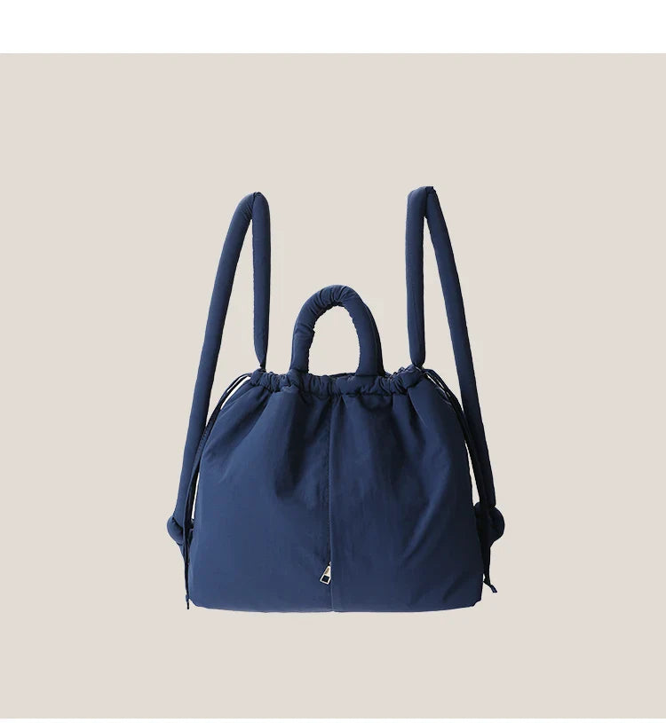 2023 Casual Nylon Padded Tote Bag – Soft Puffer Shoulder & Crossbody Handbag for Women, Large Capacity Vintage Design