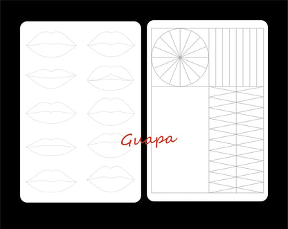 Silicone Practice Skin for Permanent Makeup — Double-Sided Latex Sheet with Brows Design for Hair Stroke Training