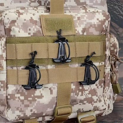 10PCS MOLLE Carabiner Clips - Outdoor Backpack Buckle Hooks EDC Tactical Bag Accessories for Camping Hiking Gear