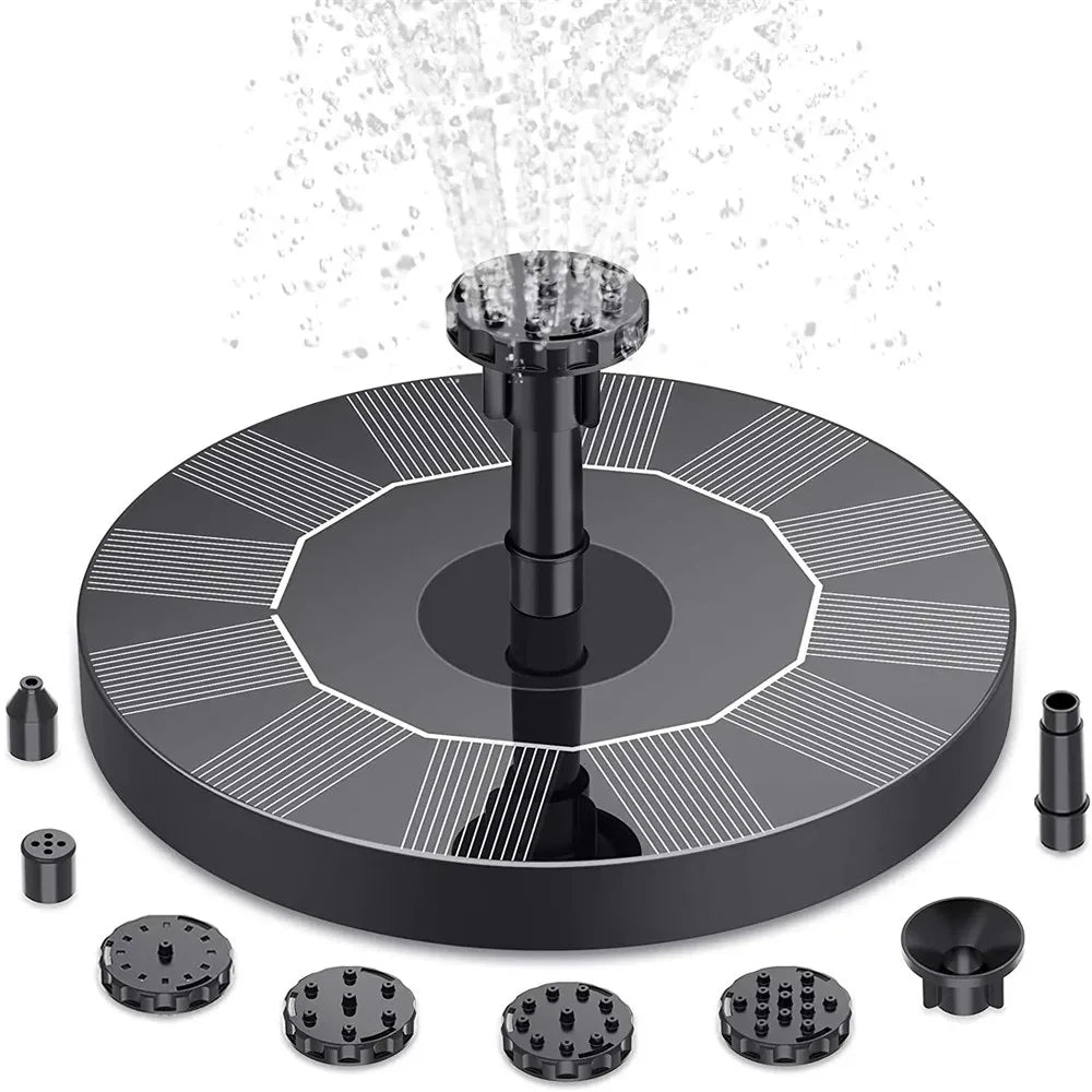 Floating Solar Fountain Pump for Bird Bath – 13/16/18cm Solar Panel Water Feature for Garden Pond Outdoor Decor