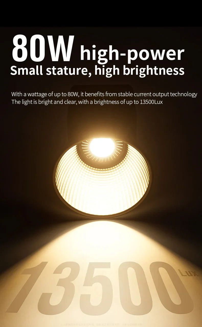 80W Dual Color Temperature COB Photography Light - Professional LED Video Light, Portable Handheld Fill Light with Mini Bowens