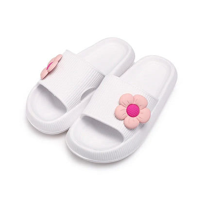 Women’s Phalaenopsis Flower Flip Flops - Cute Multicolor Summer Slippers