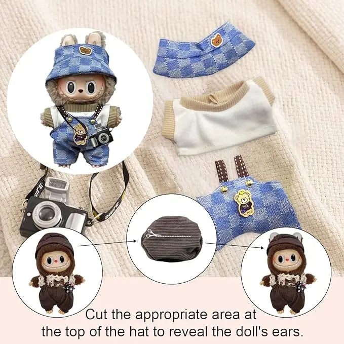 Gxlaihly 17cm Labubu Doll Clothes – Cute Costumes & Outfits for 17cm Labubu Dolls (B15)