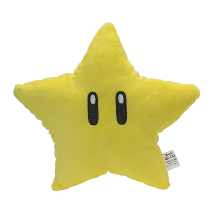 Yellow Super Star Plush Toy — 8" Stuffed All-Star Collection, Kids Birthday Gift & Throw Pillow Decor