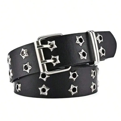 Women's Punk Hollow-Out Belt - Star Decor Fashion Waistband for Fall, Autumn & Halloween