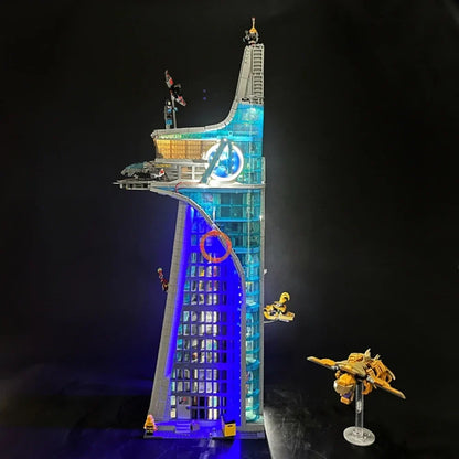LED Light Kit for Avengers Tower - Remote-Controlled Building Block Display Lights, Christmas Gift (Blocks Not Included)