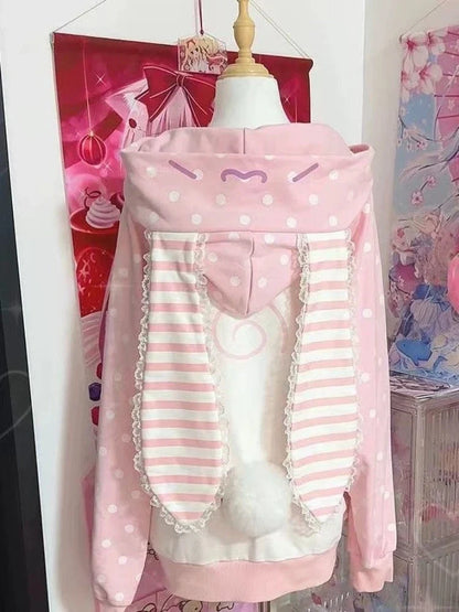 Cute Printed Cardigan - Y2K Fairy Grunge Ruffle Patchwork Harajuku Outerwear