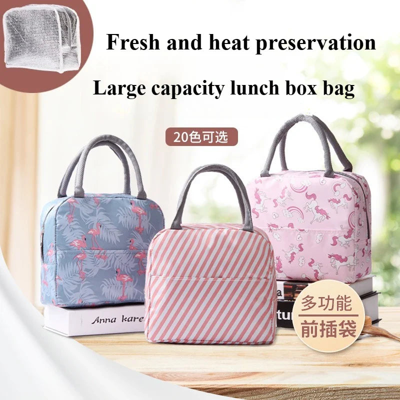 Portable Thermal Lunch Bag – Insulated Large Capacity Lunch Box Storage Bag for Children’s School and Picnic