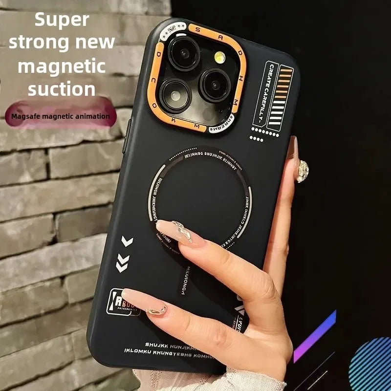 Matte Magnetic iPhone Case - MagSafe Wireless Charging & Frosted Metal Lens Protection
