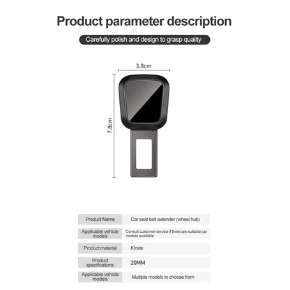 2PCS Car Seat Belt Clip Extender – Universal Safety Seatbelt Buckle Plug Adapter Insert Socket Extension for Cars