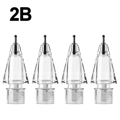 4X Replacement Tips for Apple Pencil 1 & 2 | Soft Silicone Protective Nibs for Touch Screen Stylus